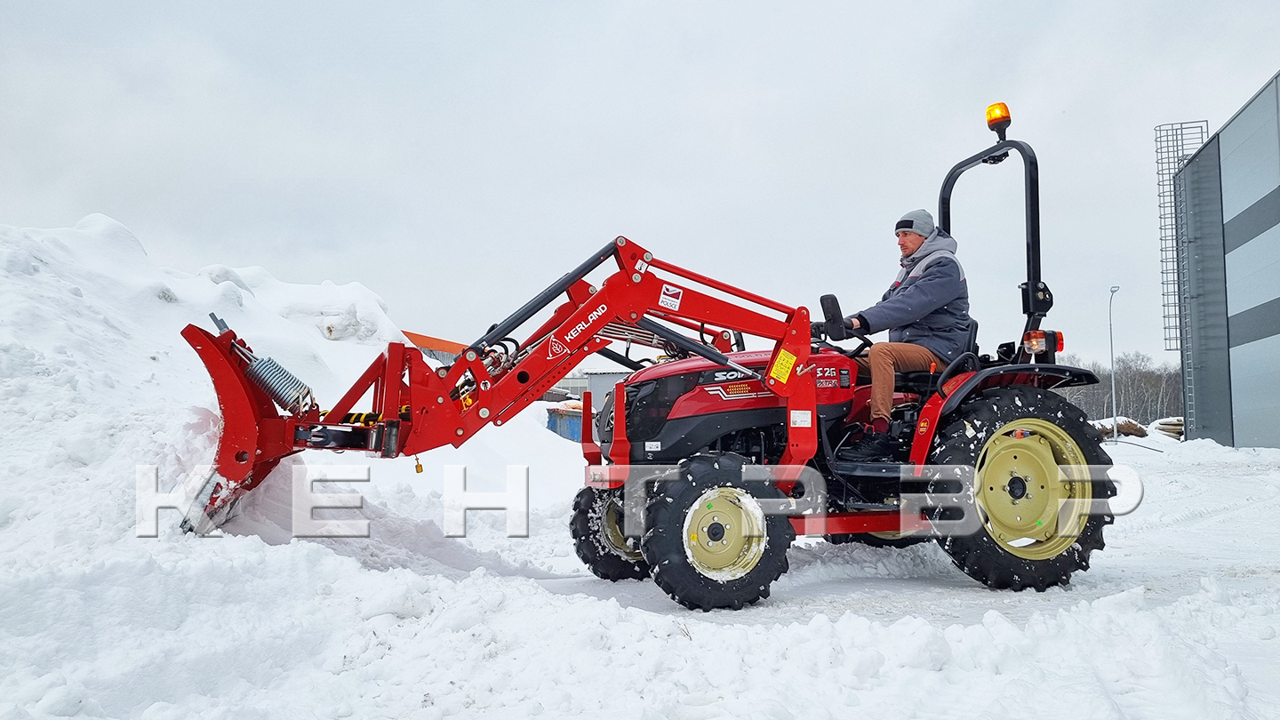 Отвал Kerland | Керланд 2035/3 FP к фронтальному погрузчику с пружинными амор. и гидроповоротом (1,6