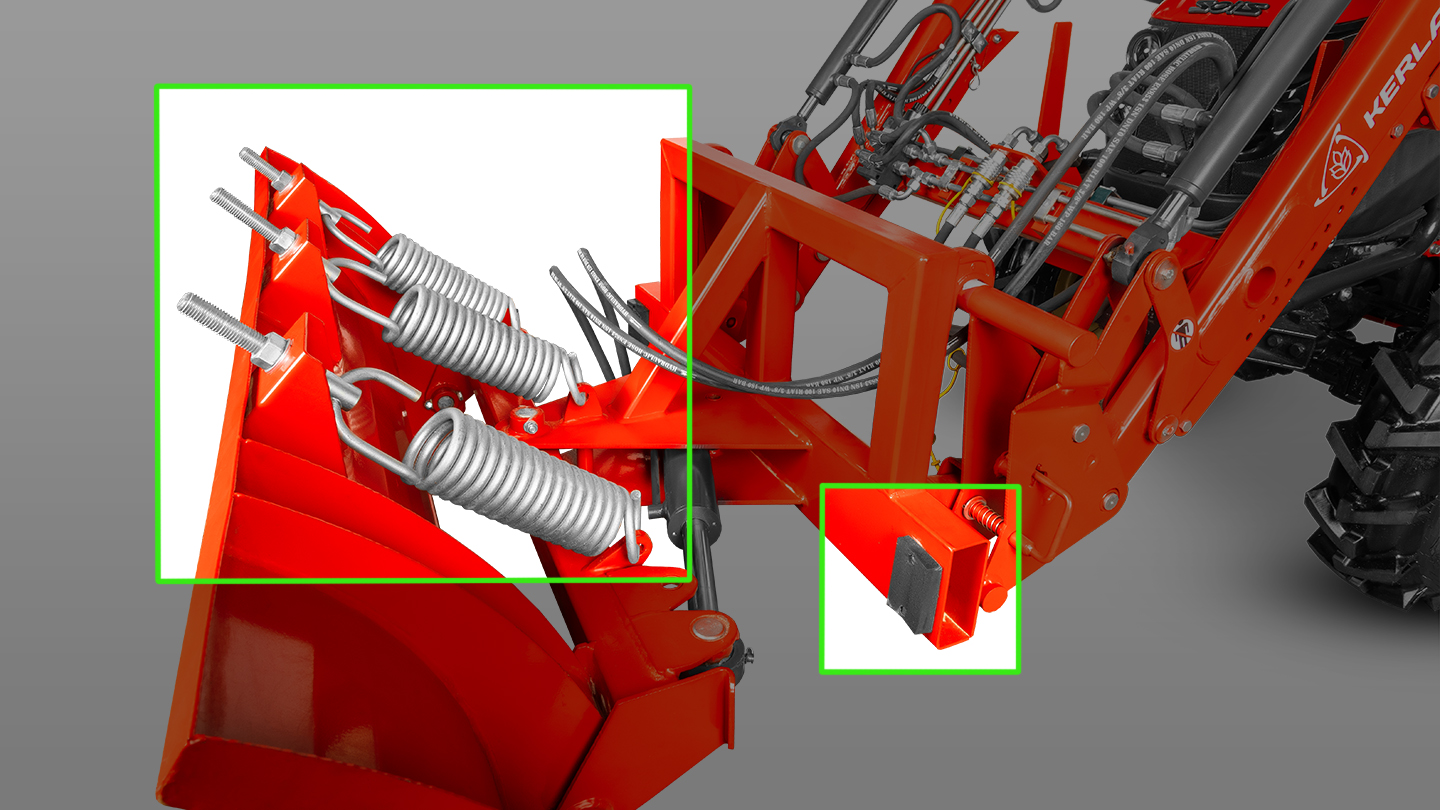 Отвал Kerland | Керланд 2035/3 FP к фронтальному погрузчику с пружинными амор. и гидроповоротом (1,6 0