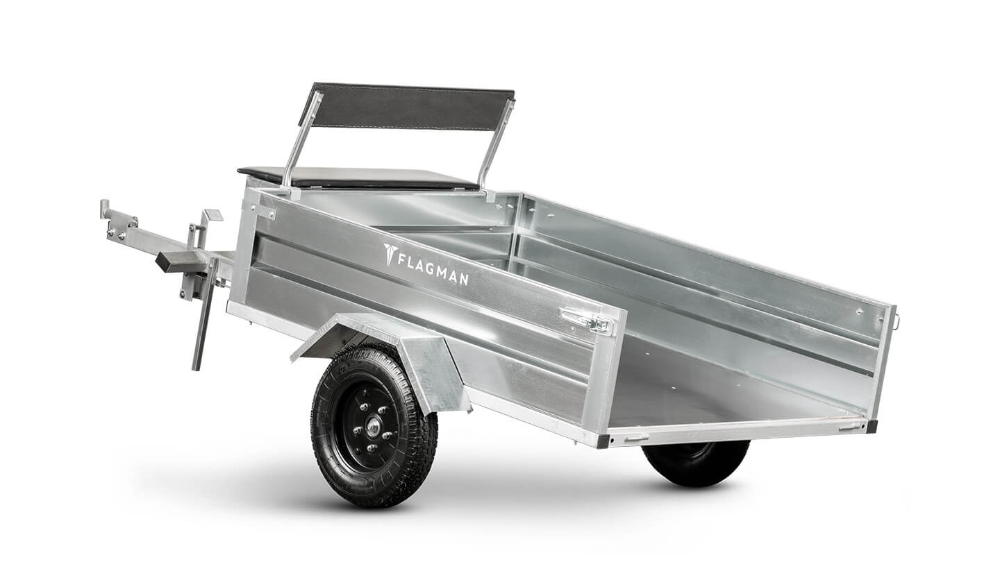 Прицеп Flagman | Флагман ПТМ — 0,5 к мотоблоку/мини-трактору 0