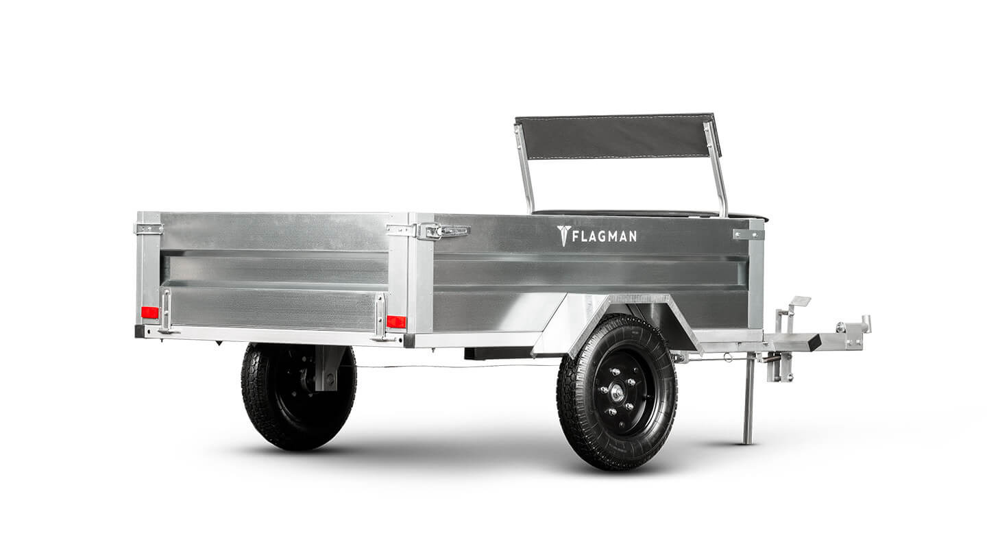 Прицеп Flagman | Флагман ПТМ — 0,5 к мотоблоку/мини-трактору 0