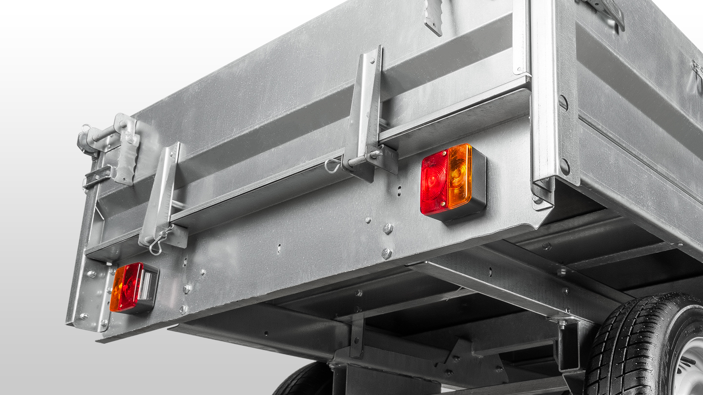 Прицеп Flagman | Флагман C/ПТТ — 1,0 с ПСМ к мини-трактору (самосвальный) 0