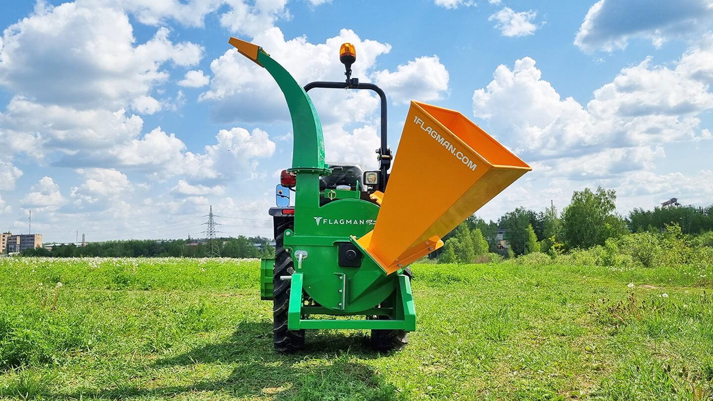 Измельчитель веток коммунальный Flagman | Флагман BX 42S + (кардан 120см/6х6/усиленный/со шпонкой) 0