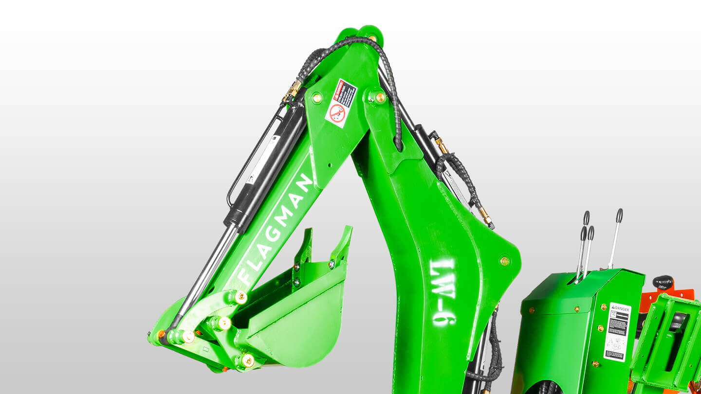Навесной экскаватор Flagman | Флагман LW6 + захват механический 0