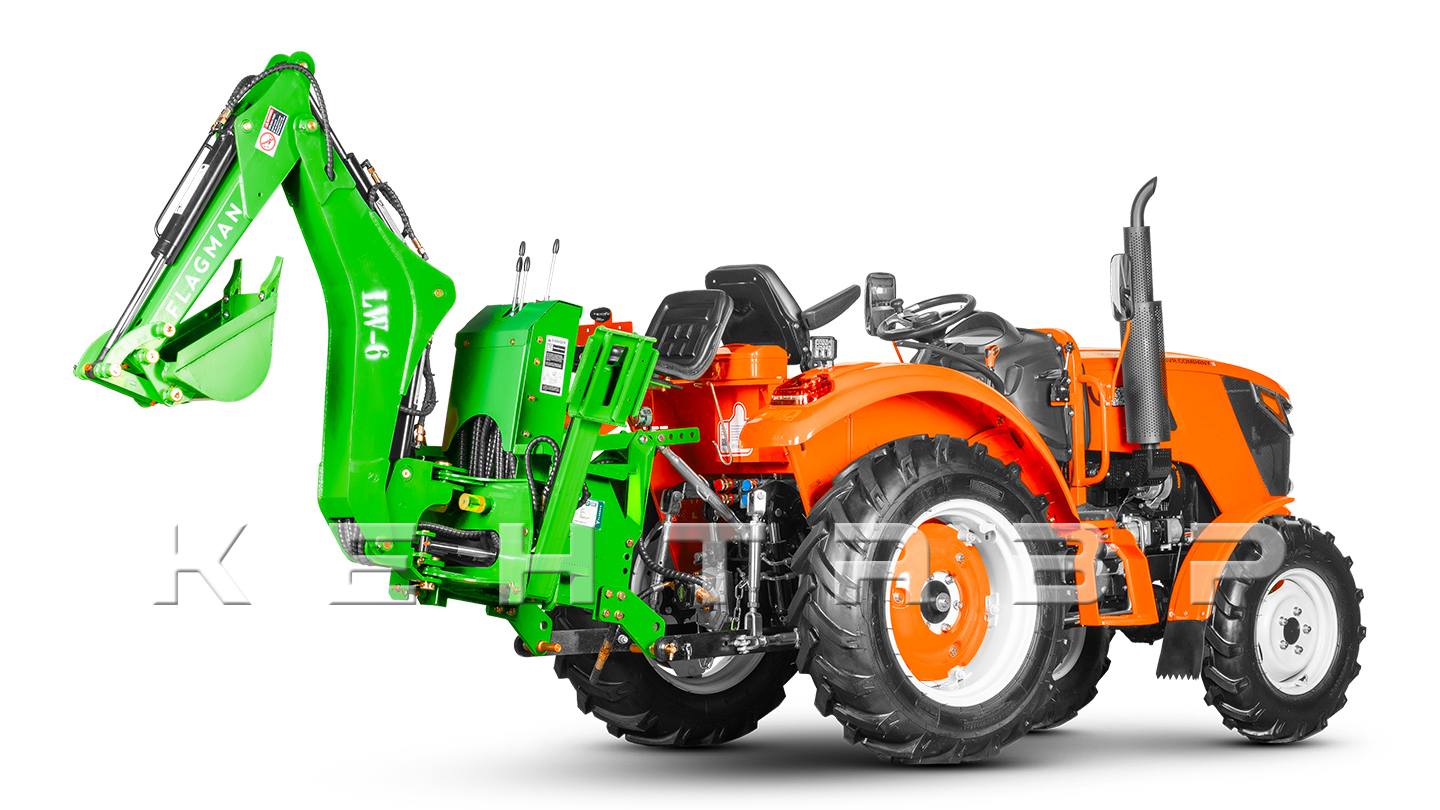 Навесной экскаватор Flagman | Флагман LW6 + захват механический