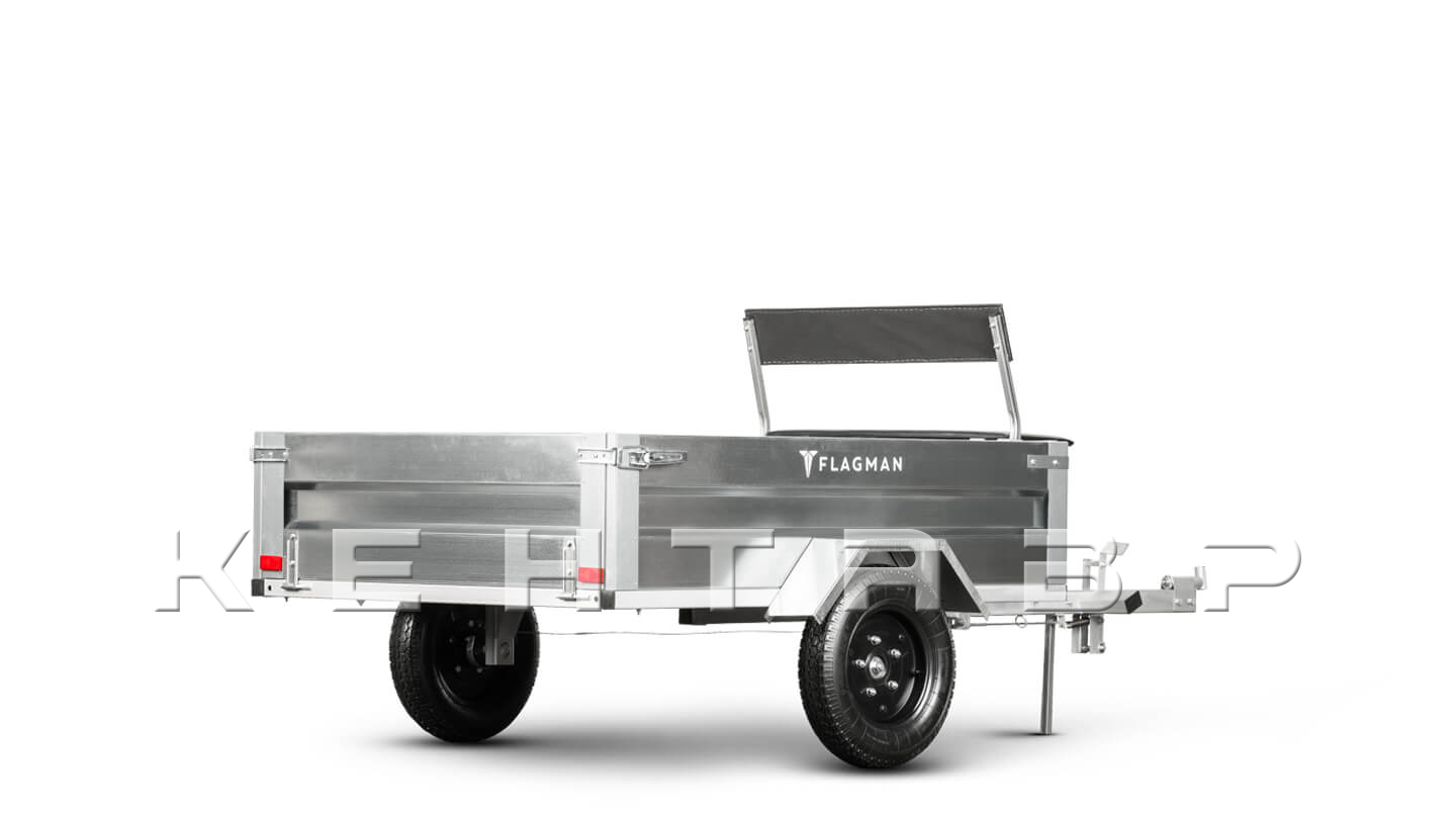 Прицеп Flagman | Флагман ПТМ — 0,5 к мотоблоку/мини-трактору