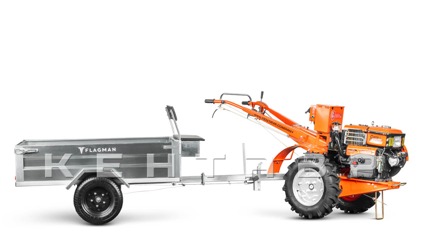 Прицеп Flagman | Флагман ПТМ — 0,5 к мотоблоку/мини-трактору