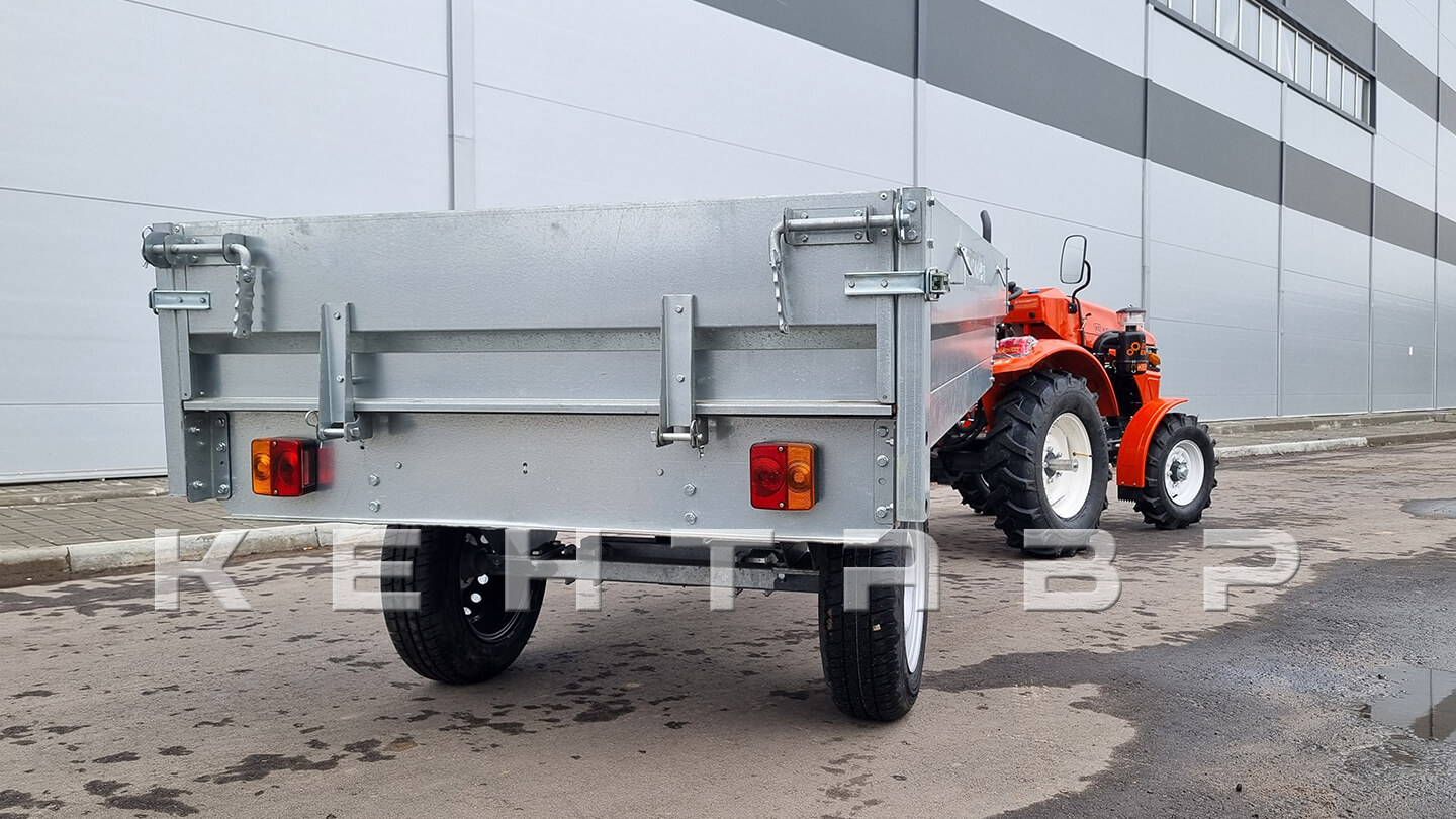Прицеп Flagman | Флагман C/ПТТ — 1,0 с ПСМ к мини-трактору (самосвальный)