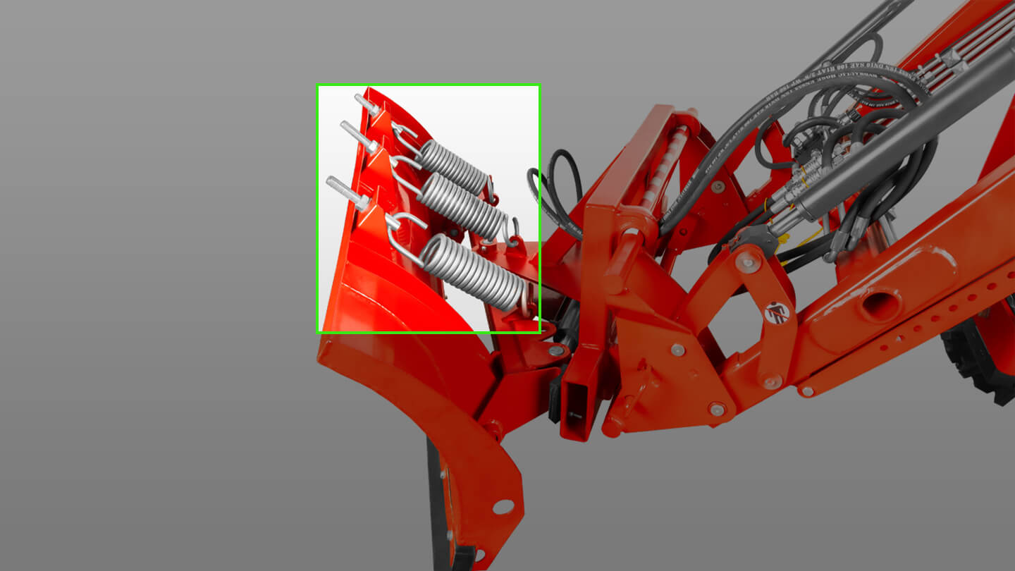 Отвал Flagman | Флагман 03 FP к фронтальному погрузчику с пружинными амор. и гидроповоротом (1,6 м) 0