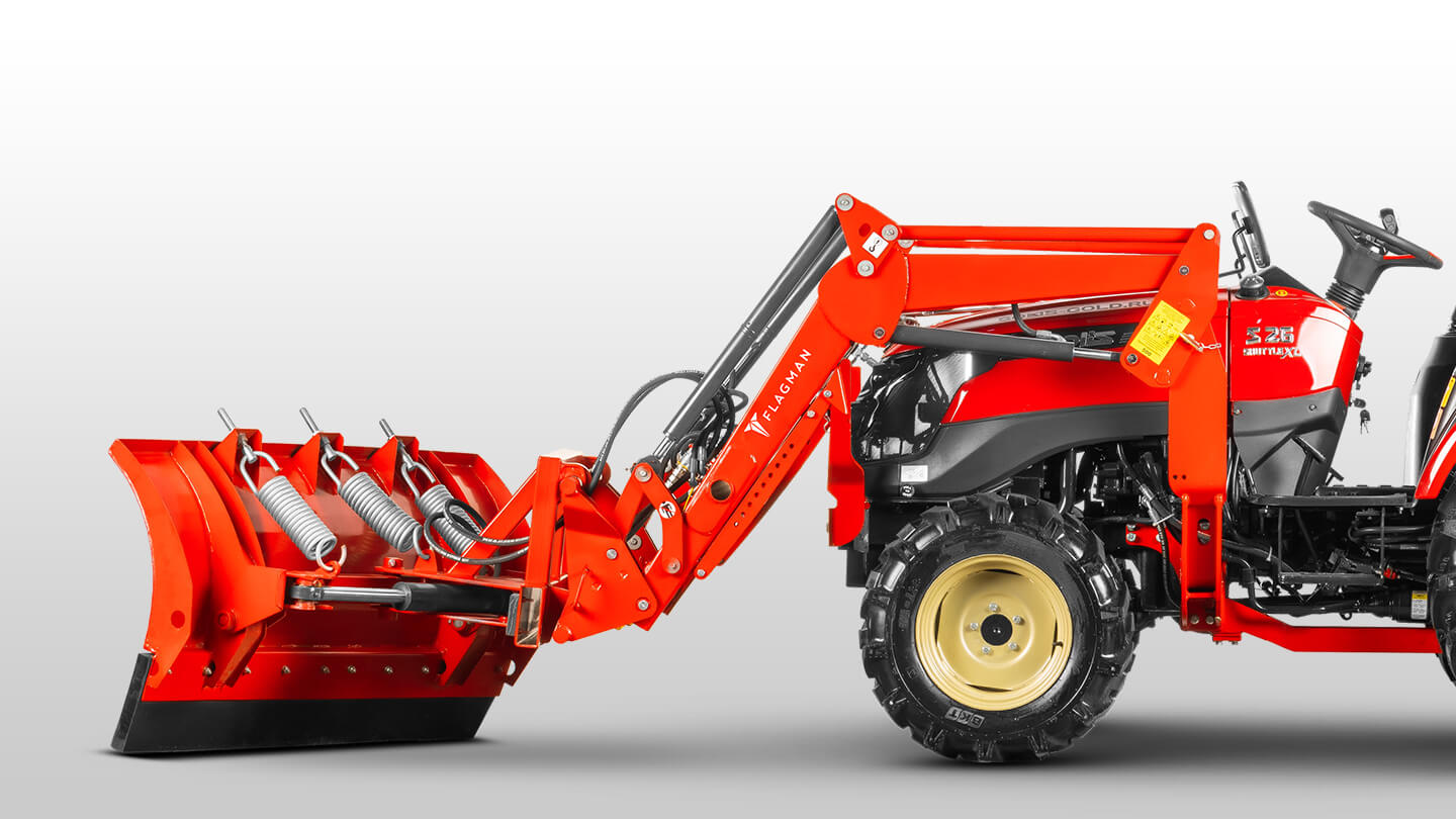 Отвал Flagman | Флагман 03 FP к фронтальному погрузчику с пружинными амор. и гидроповоротом (1,6 м) 0