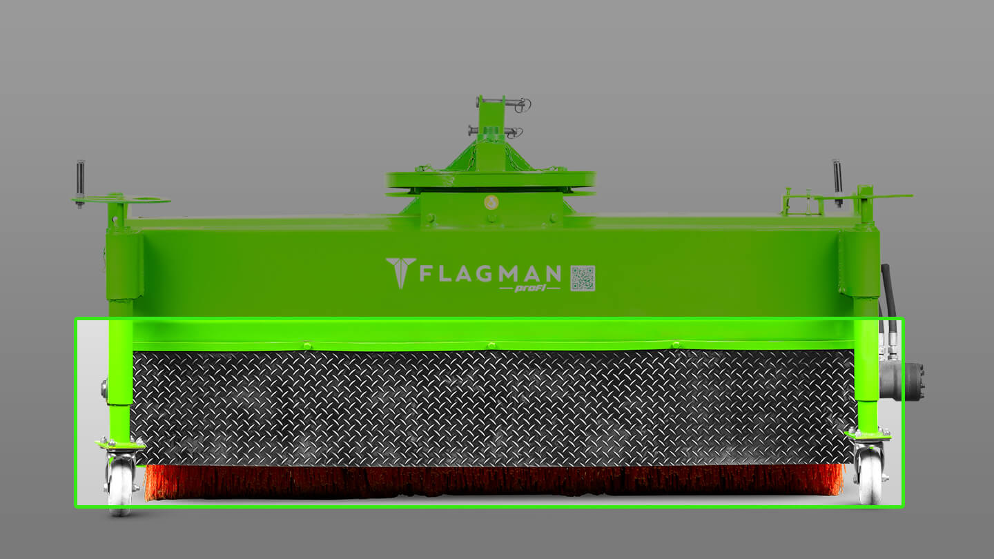 Щётка подметальная с бункером Flagman | Флагман PRO (1,85) 0